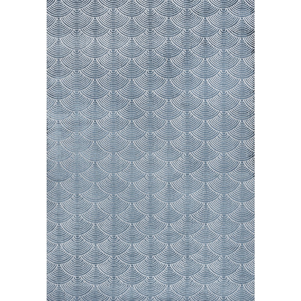 Porter Geometric Art Deco Fan Pattern High-Low Area Rug. Picture 3