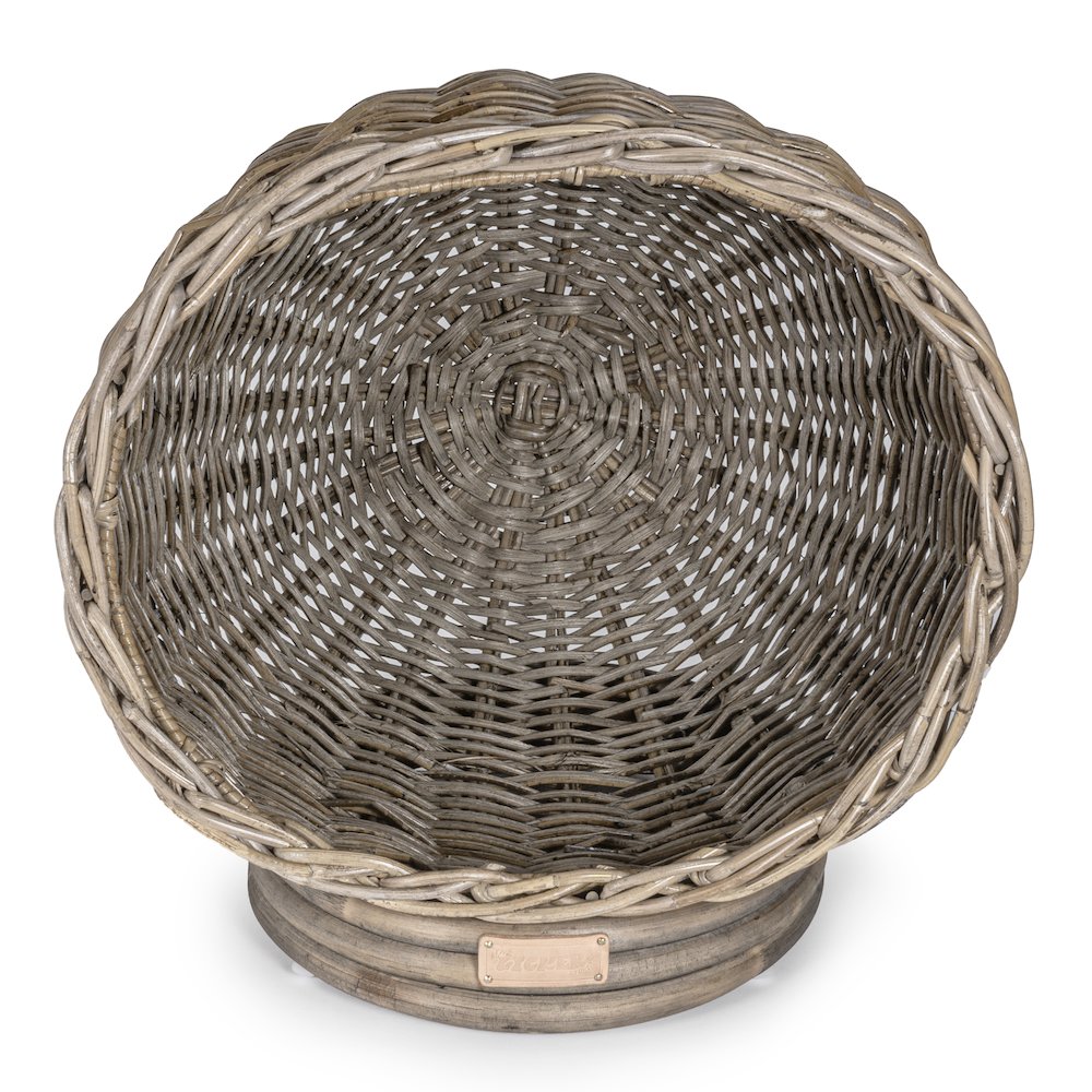 Socket Dome Bohemian Handwoven Rattan Cat Bed With Machine-Washable Cushion. Picture 4