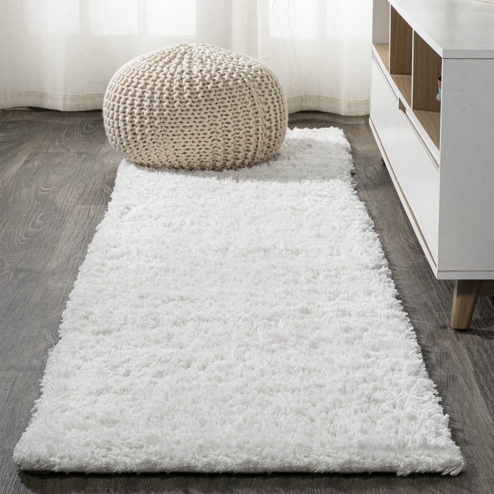 Groovy Solid Shag Area Rug. Picture 2