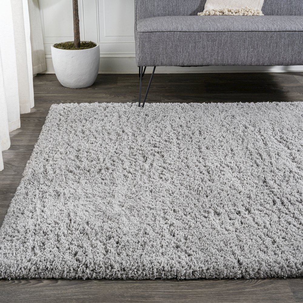 Groovy Solid Shag Area Rug. Picture 3