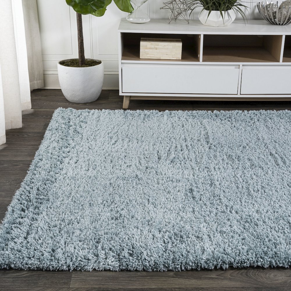 Groovy Solid Shag Area Rug. Picture 3