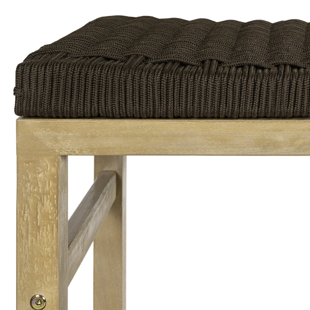Armand Coastal 26" Backless Acacia Wood Indoor/Outdoor Counter Stools. Picture 6