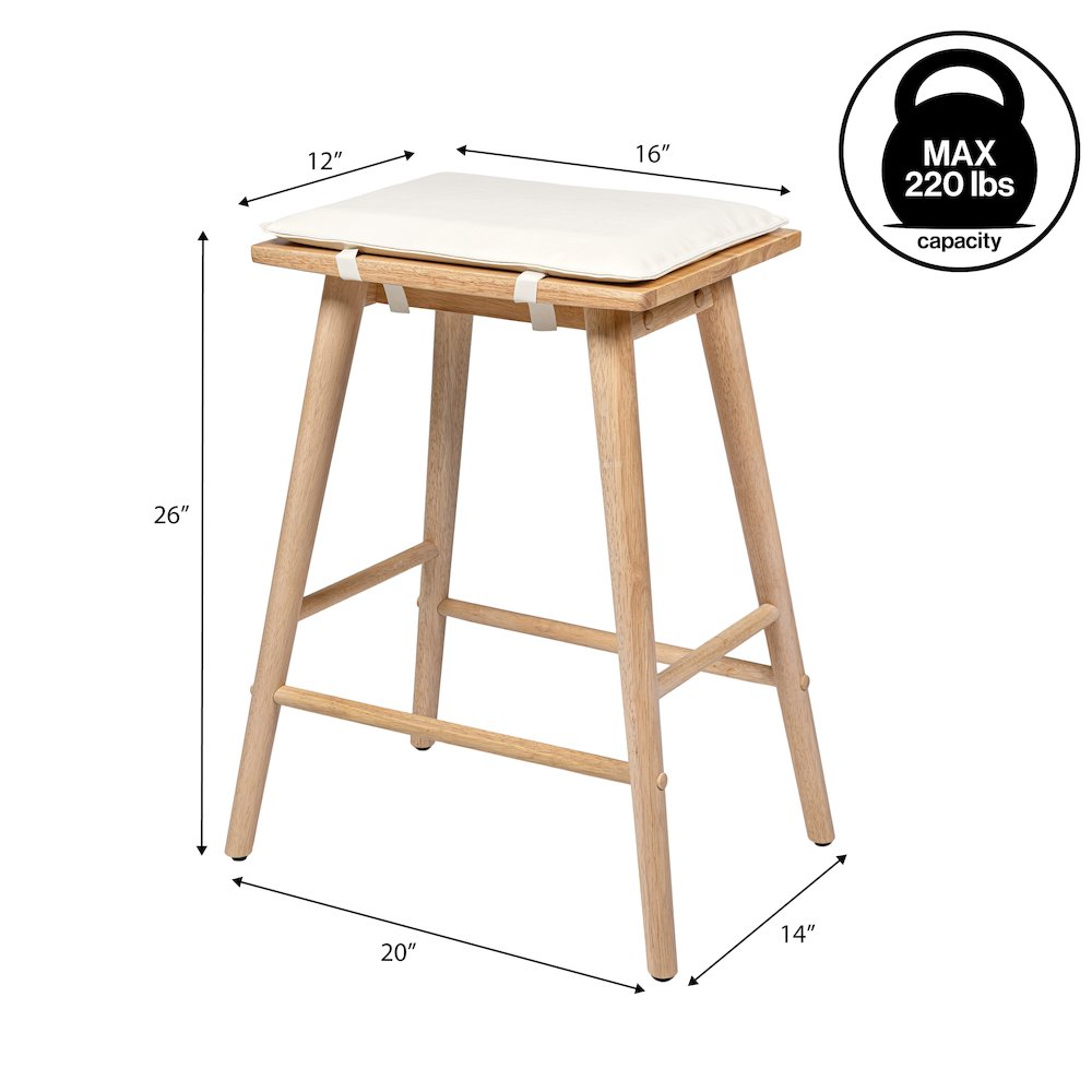 Peroni Mid-Century 26" Backless Counter Stool. Picture 4
