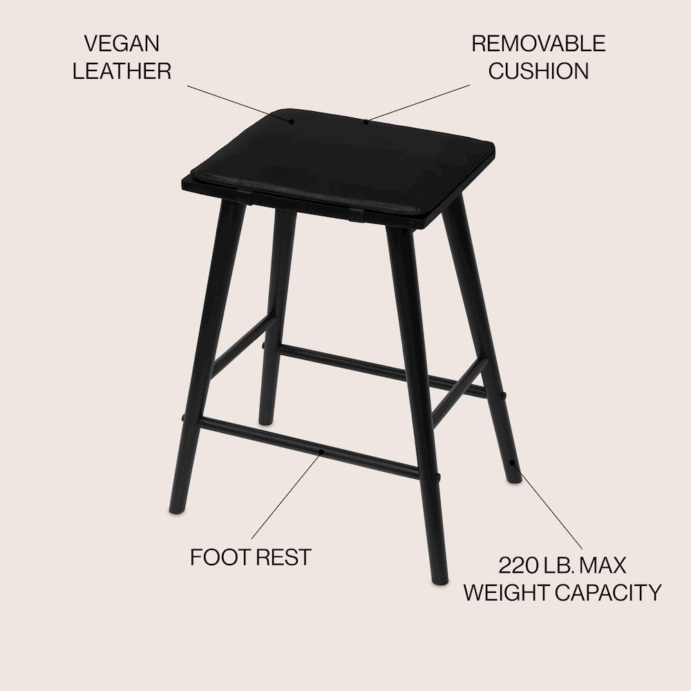 Peroni Mid-Century 26" Backless Counter Stool. Picture 2