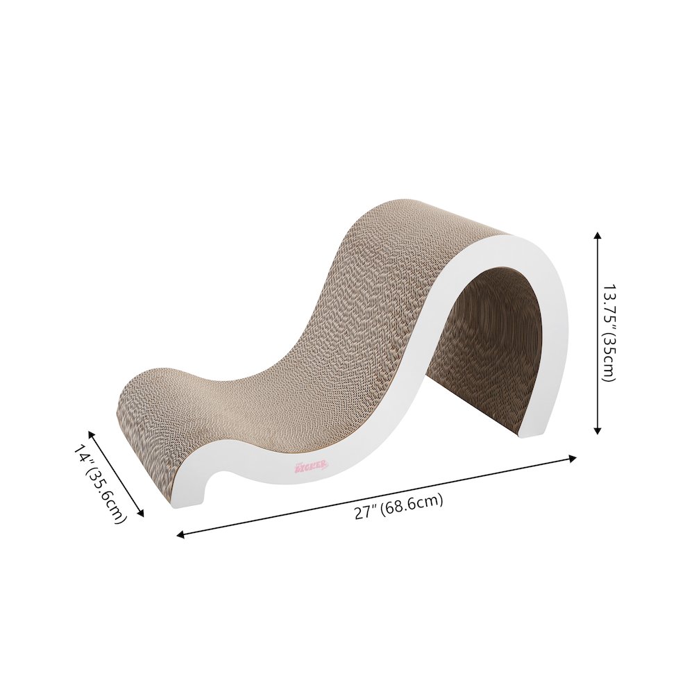 Kona Modern Cardboard Double-Sided Wave Cat Scratcher with Catnip. Picture 2