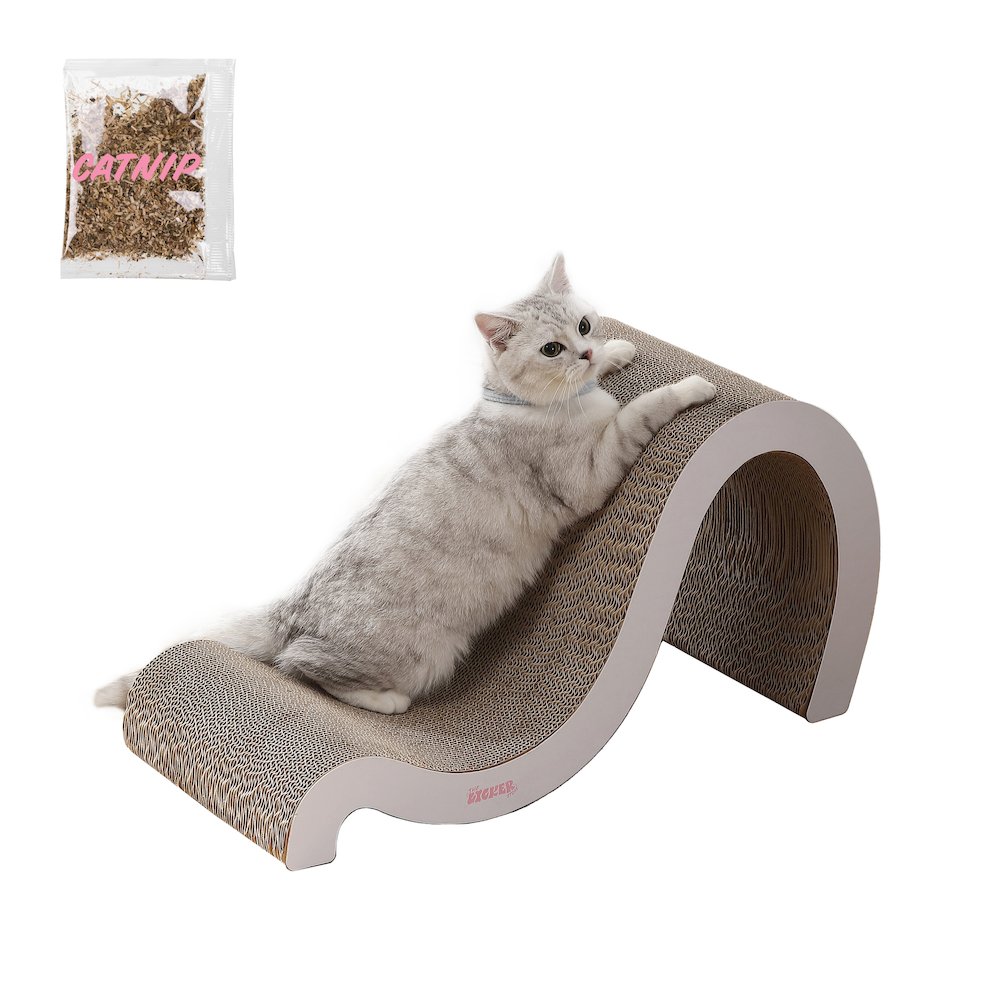 Kona Modern Cardboard Double-Sided Wave Cat Scratcher with Catnip. Picture 5