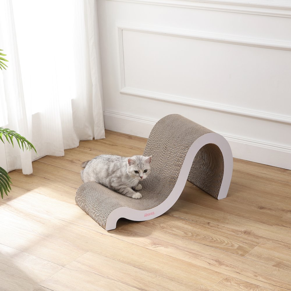 Kona Modern Cardboard Double-Sided Wave Cat Scratcher with Catnip. Picture 3