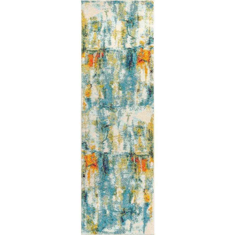 Contemporary Pop Modern Abstract Waterfall Area Rug. Picture 1