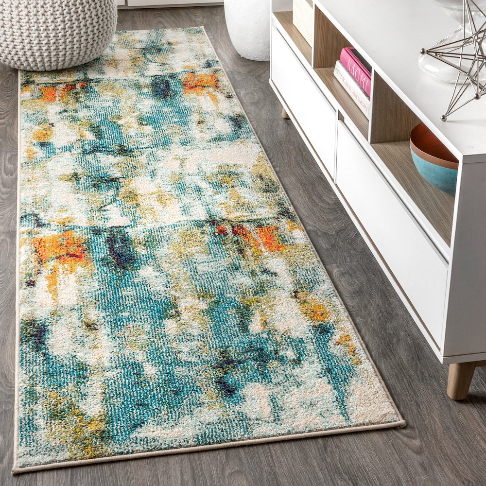 Contemporary Pop Modern Abstract Waterfall Area Rug. Picture 2