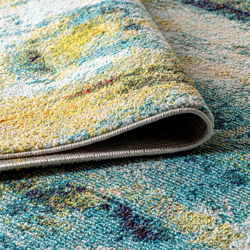 Contemporary Pop Modern Abstract Waterfall Area Rug. Picture 6