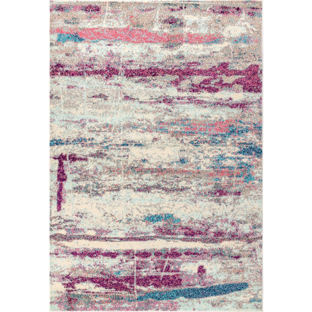 Contemporary Pop Modern Abstract Brushstroke Area Rug. Picture 1