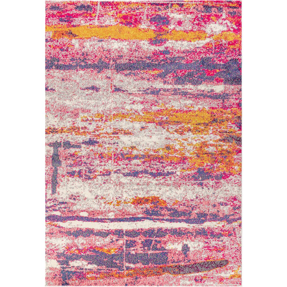Contemporary Pop Modern Abstract Brushstroke Area Rug. Picture 1
