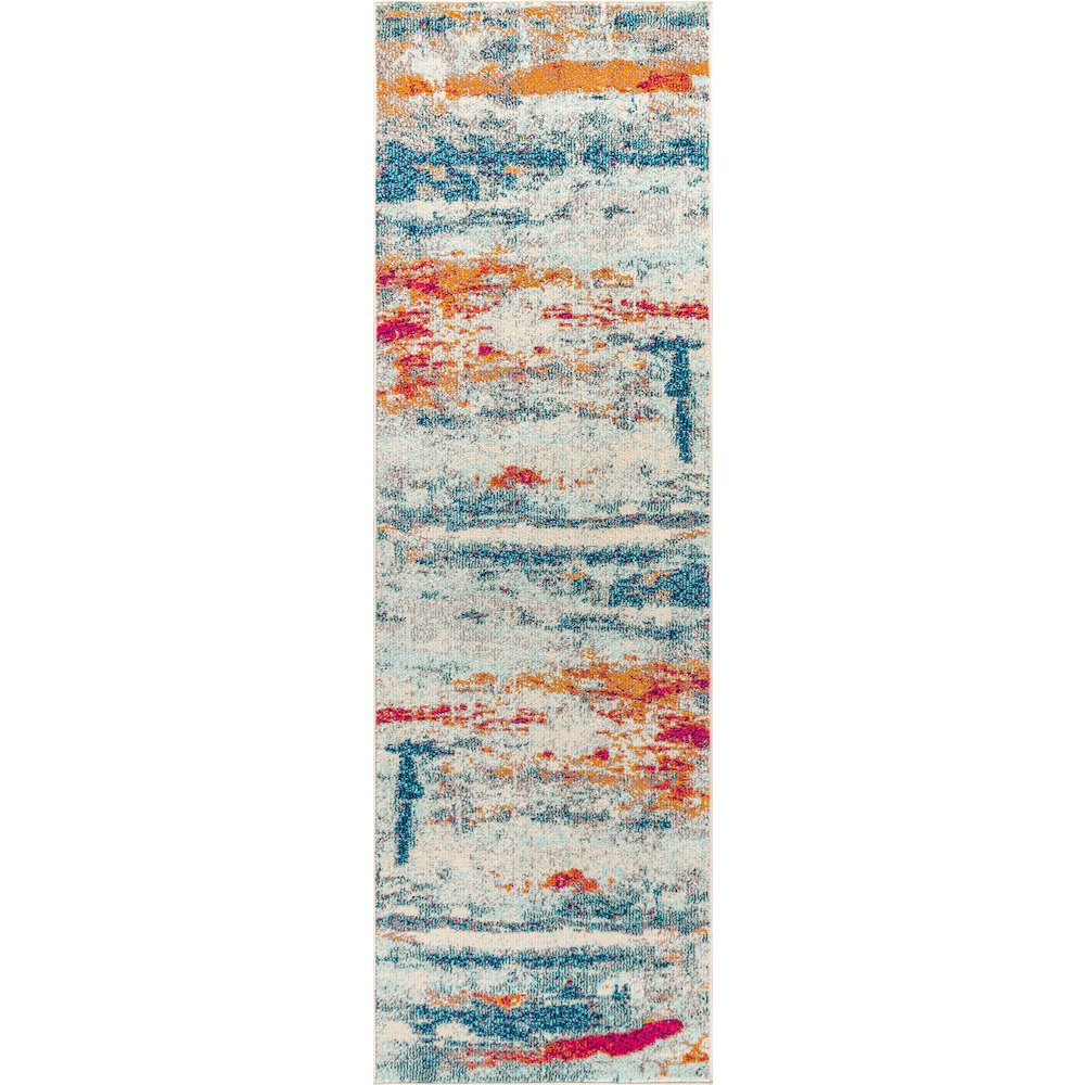 Contemporary Pop Modern Abstract Brushstroke Area Rug. Picture 1