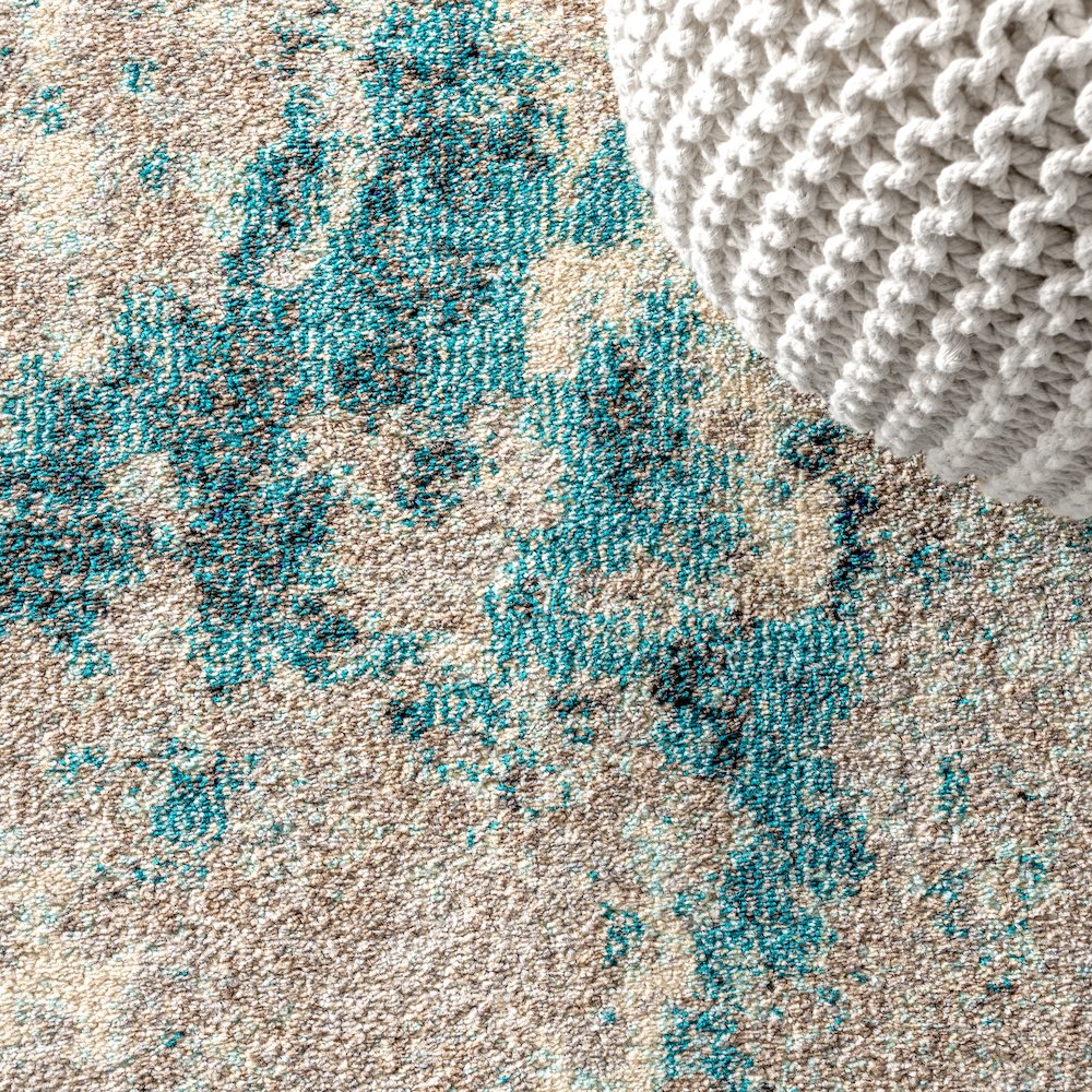 Contemporary Pop Modern Abstract Vintage Faded Area Rug. Picture 4