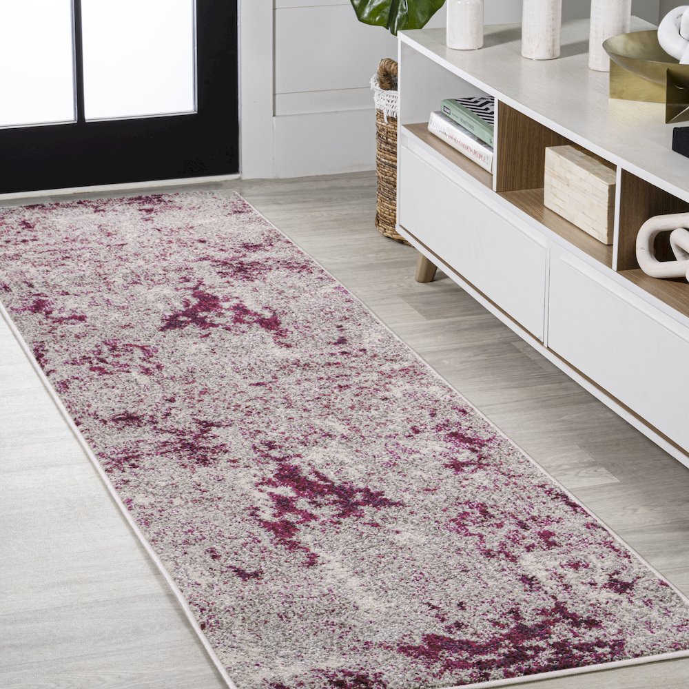 Contemporary Pop Modern Abstract Vintage Faded Area Rug. Picture 2