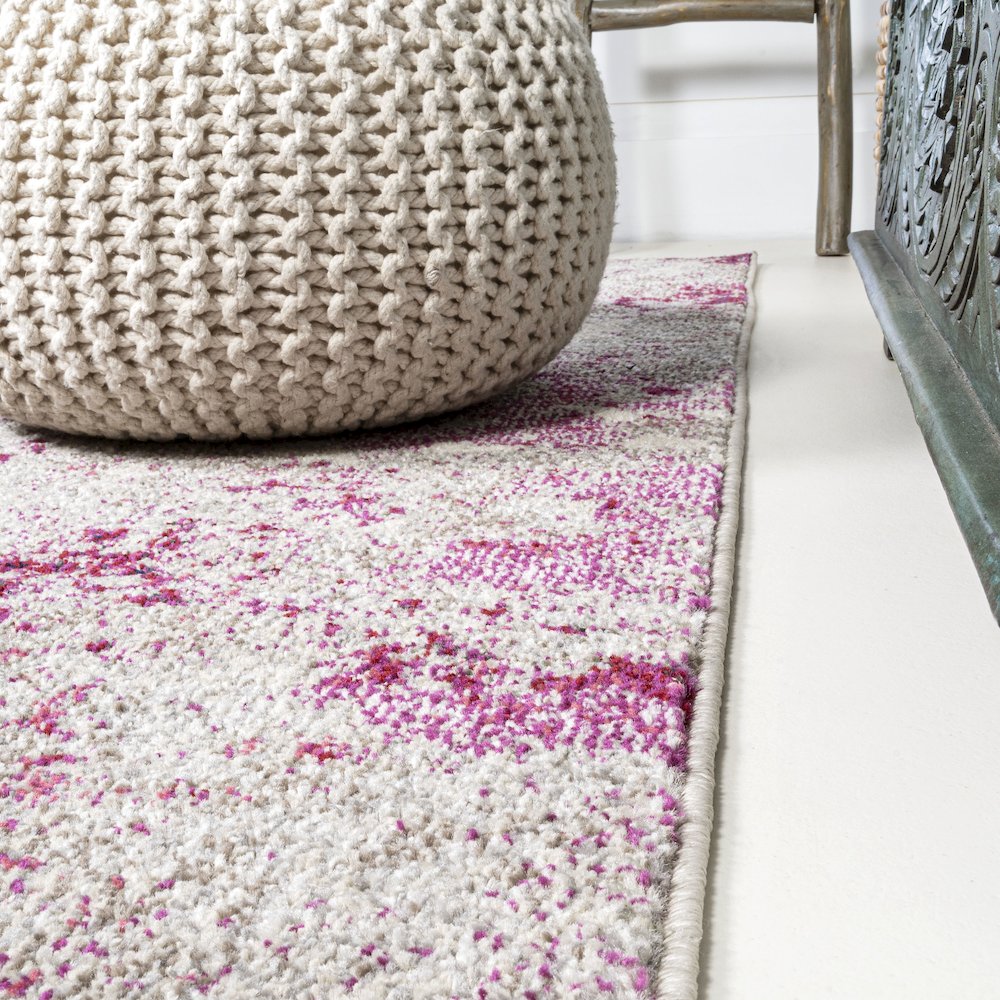 Contemporary Pop Modern Abstract Vintage Faded Area Rug. Picture 7