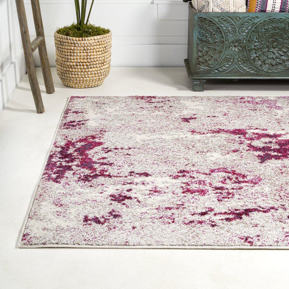 Contemporary Pop Modern Abstract Vintage Faded Area Rug. Picture 3