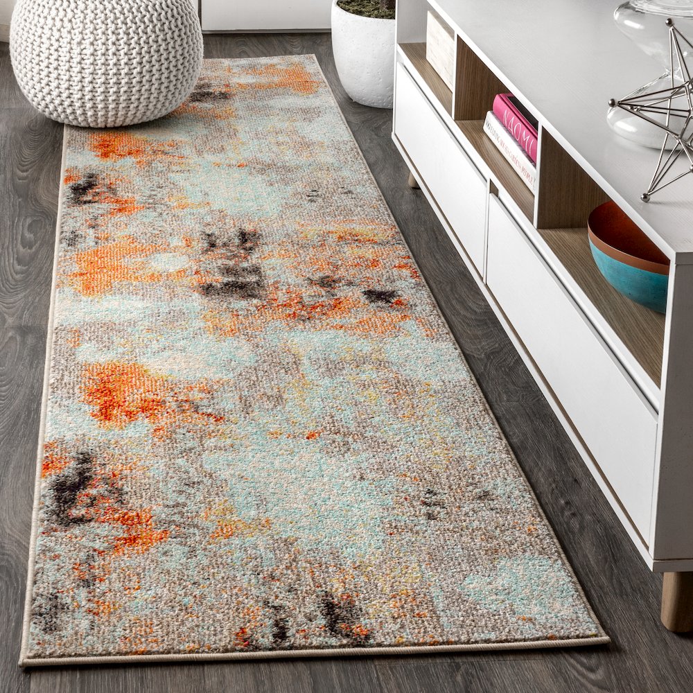 Contemporary Pop Modern Abstract Vintage Area Rug. Picture 2