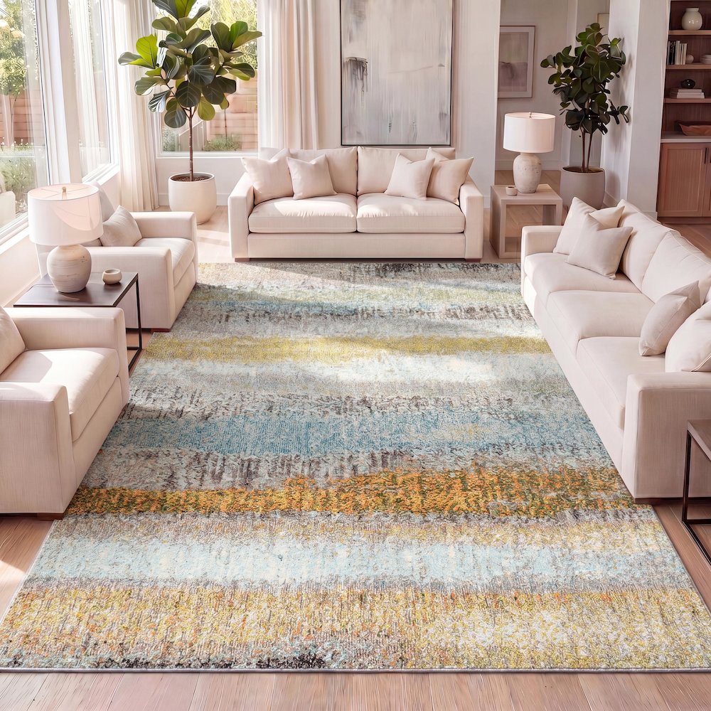 Style Contemporary Pop Modern Abstract Vintage Area Rug. Picture 10