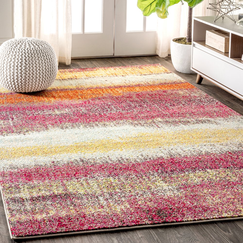 Style Contemporary Pop Modern Abstract Vintage Area Rug. Picture 2