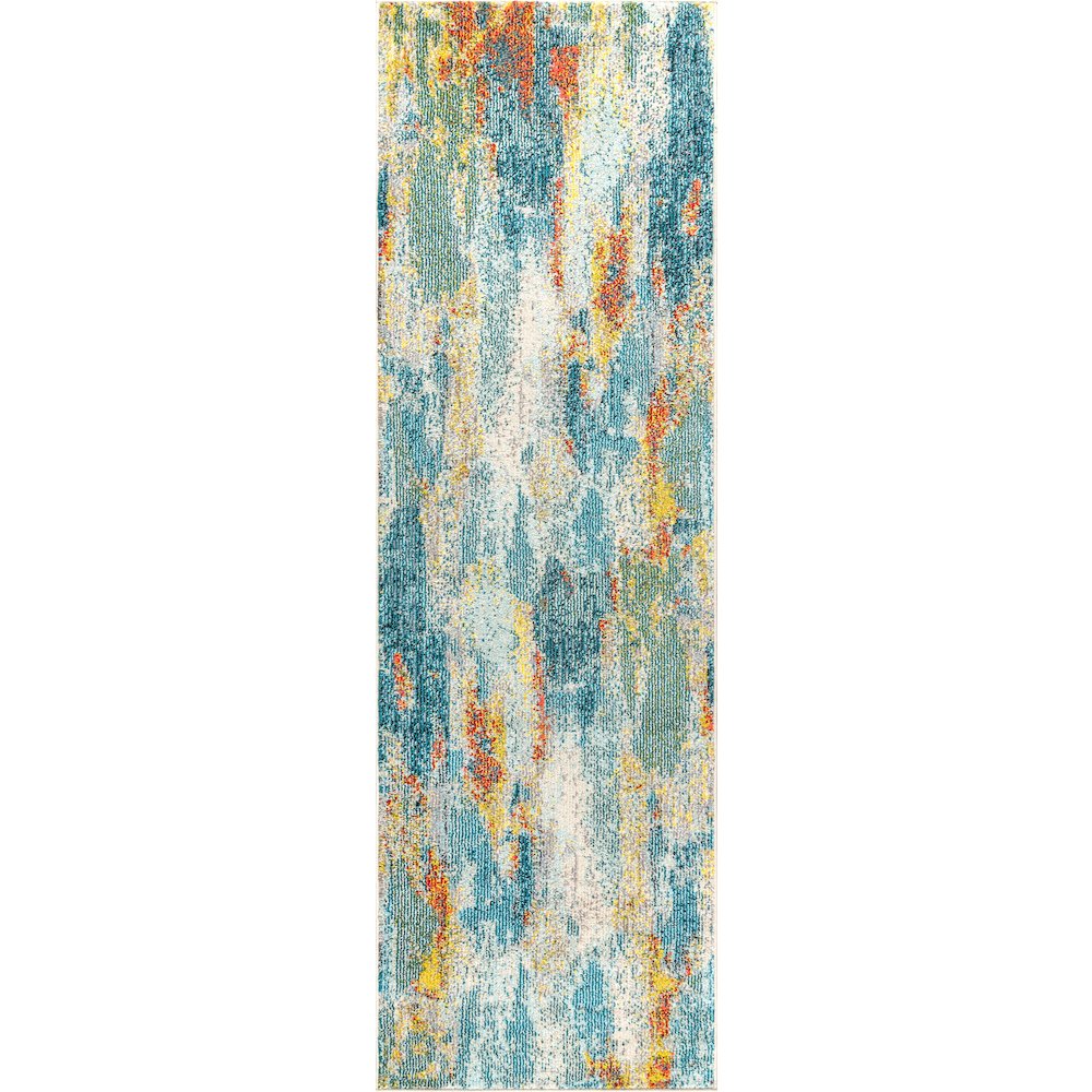 Contemporary Pop Modern Abstract Vintage Waterfall Area Rug. Picture 1