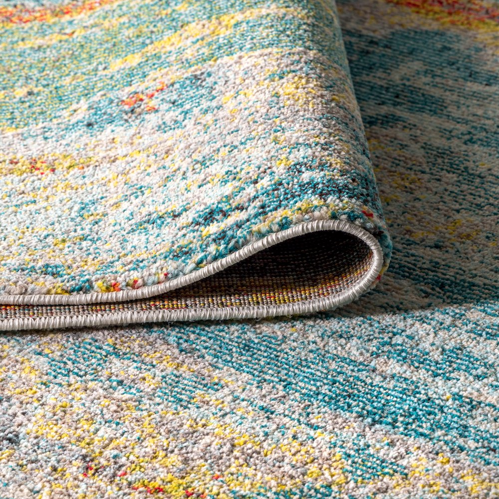 Contemporary Pop Modern Abstract Vintage Waterfall Area Rug. Picture 6