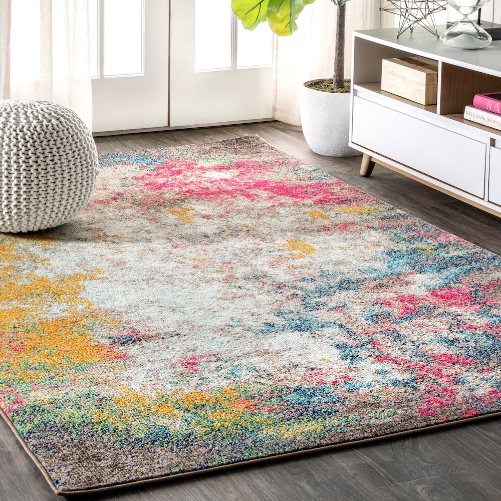 Contemporary Pop Modern Abstract Area Rug. Picture 2