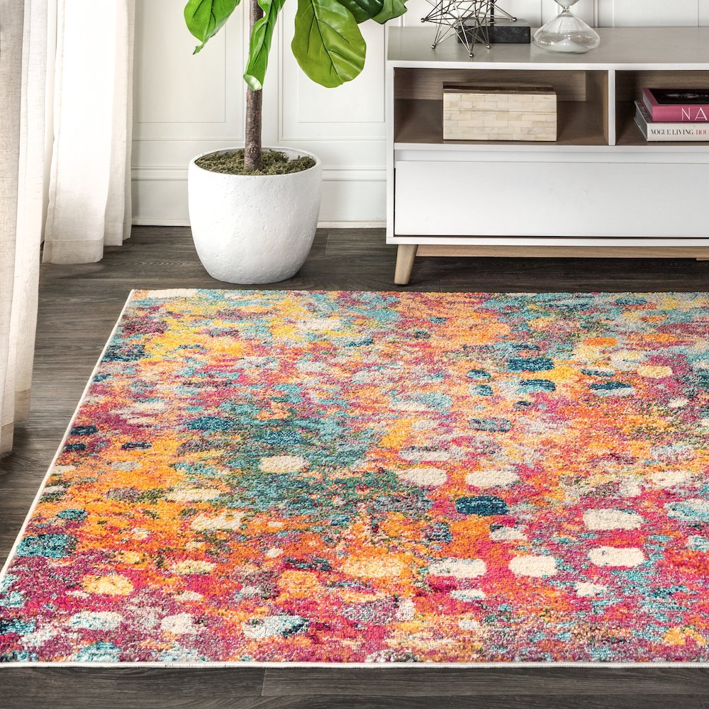 Inspired Contemporary Pop Modern Abstract Area Rug. Picture 3
