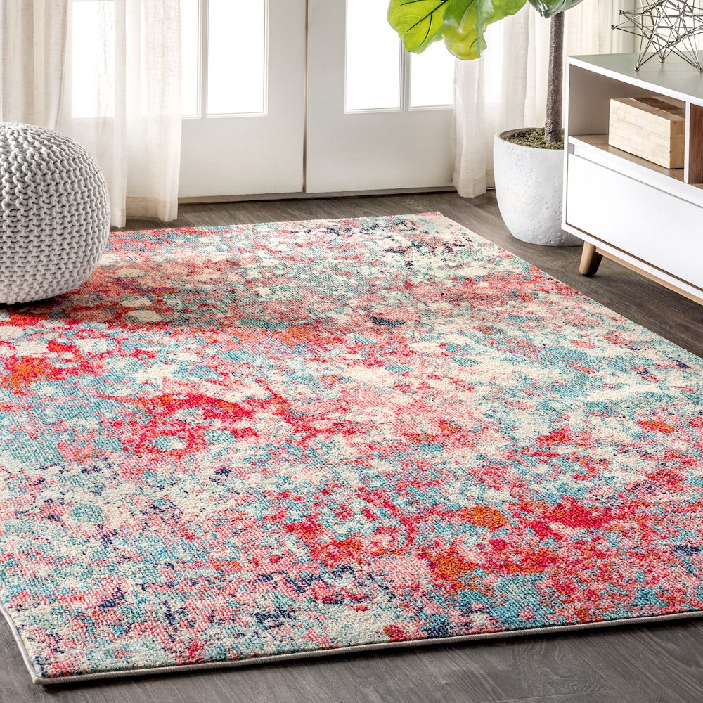 Inspired Contemporary Pop Modern Abstract Area Rug. Picture 2