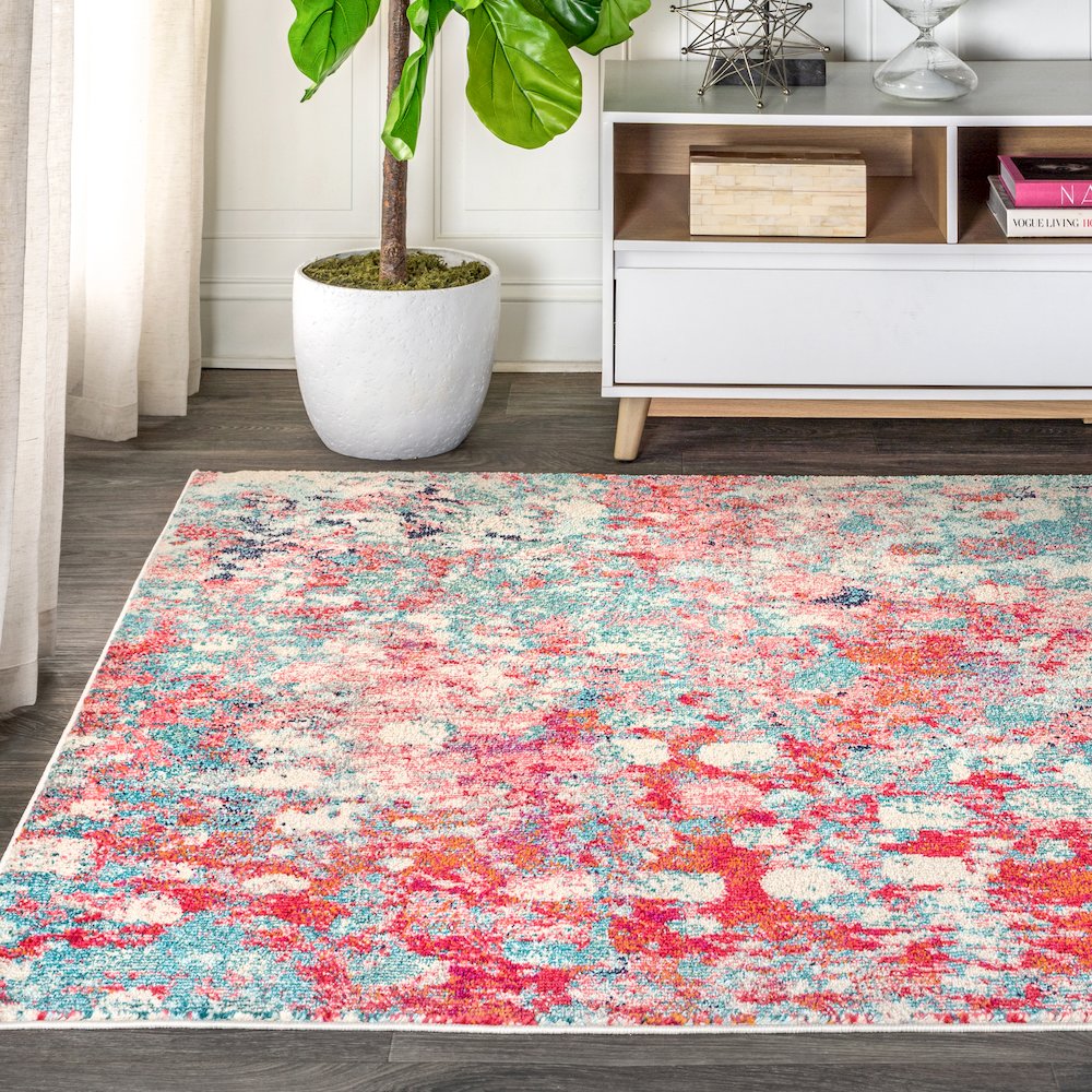 Inspired Contemporary Pop Modern Abstract Area Rug. Picture 3