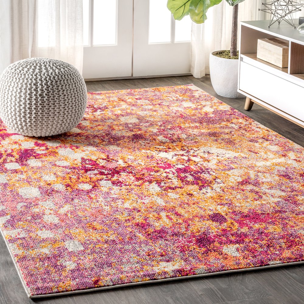 Inspired Contemporary Pop Modern Abstract Area Rug. Picture 2