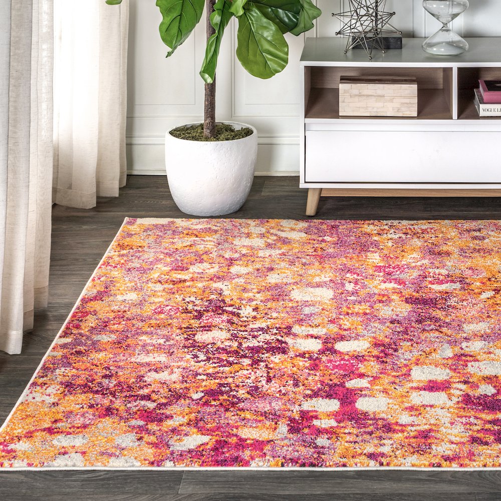 Inspired Contemporary Pop Modern Abstract Area Rug. Picture 3