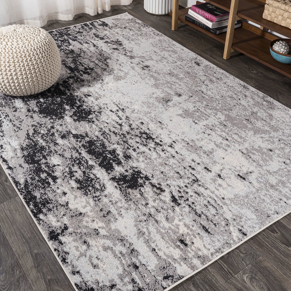 Storm Modern Abstract Area Rug. Picture 4