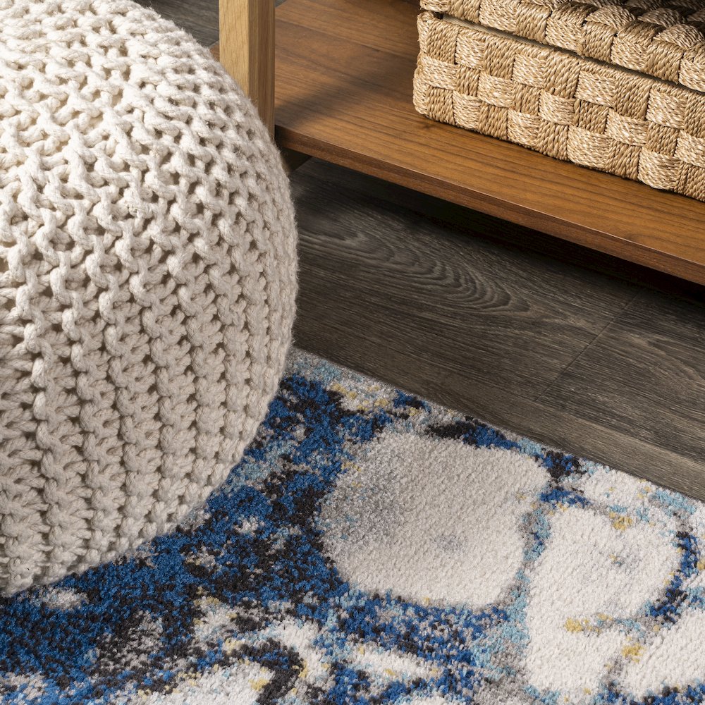 Pebble Marbled Abstract Area Rug. Picture 4