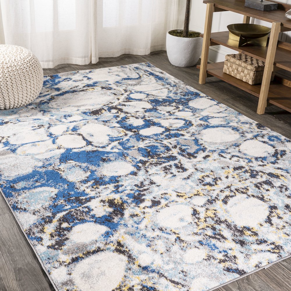 Pebble Marbled Abstract Area Rug. Picture 2