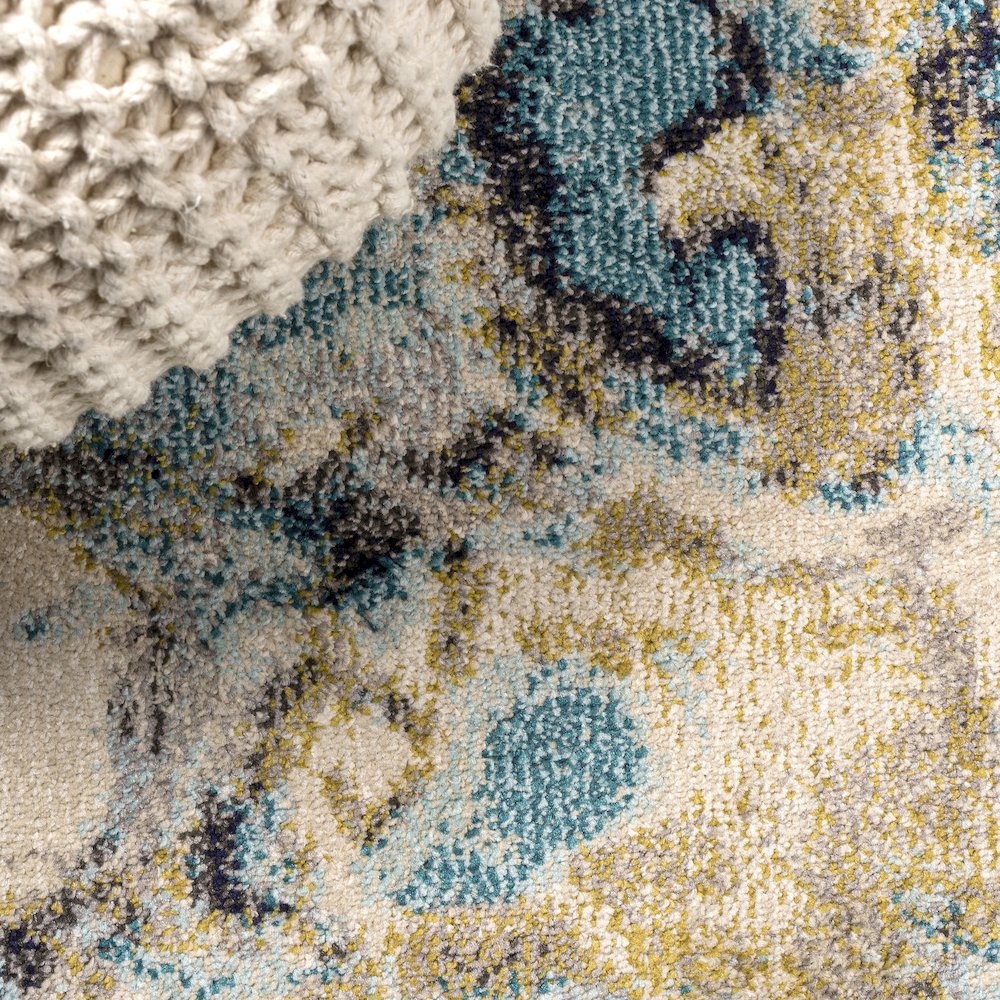 Pebble Marbled Abstract Area Rug. Picture 4