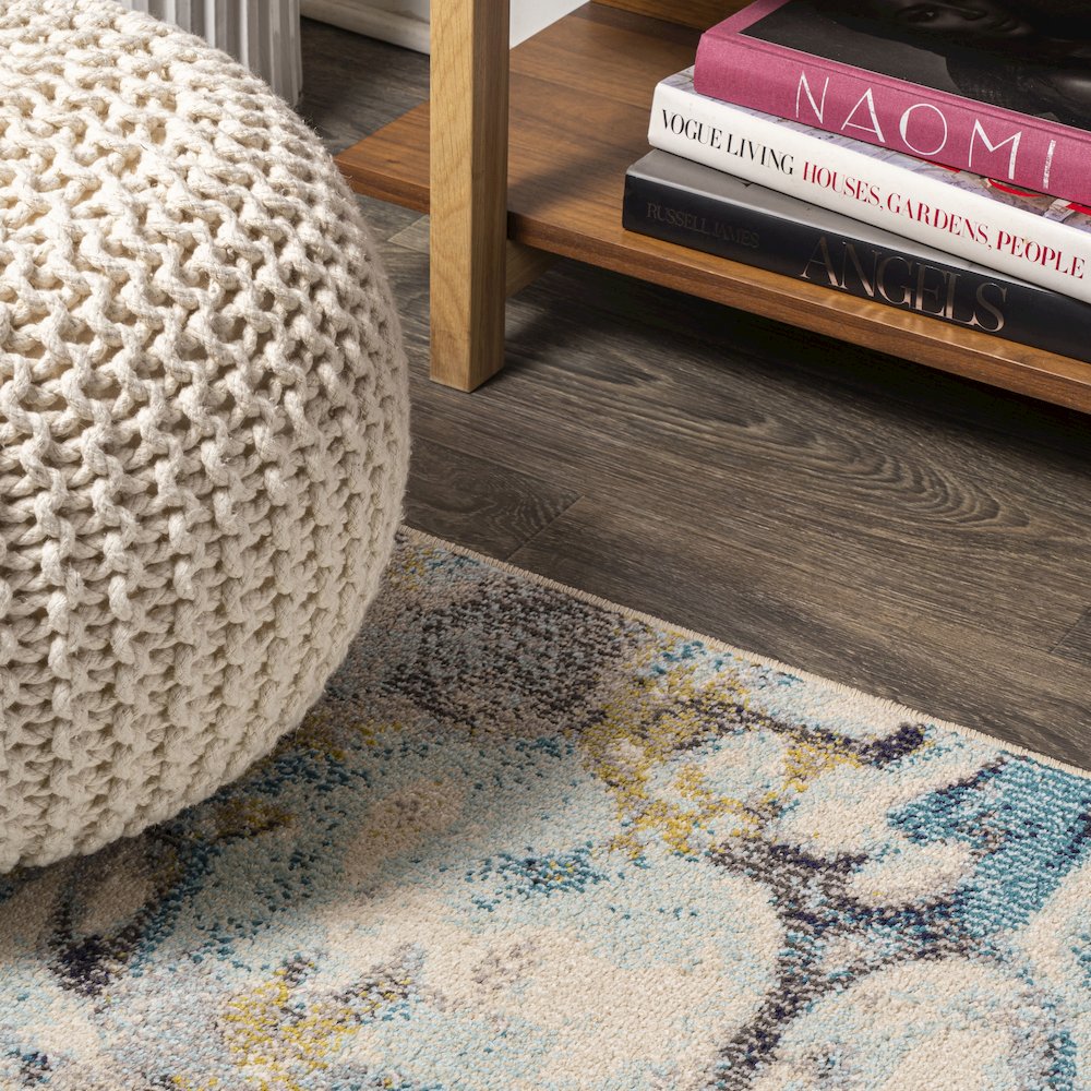 Pebble Marbled Abstract Area Rug. Picture 5