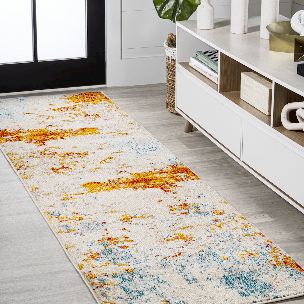 Sunset Modern Abstract Area Rug. Picture 2
