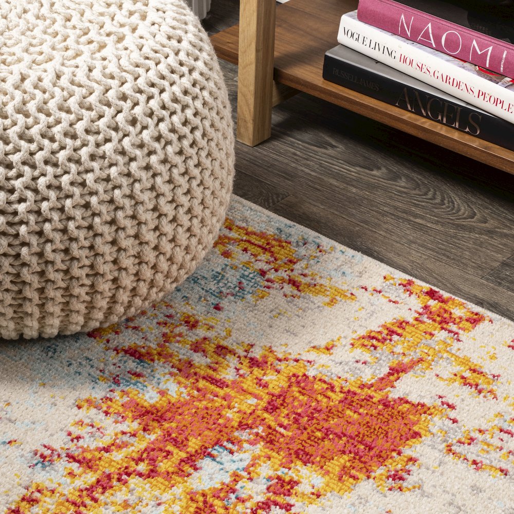 Sunset Modern Abstract Area Rug. Picture 5