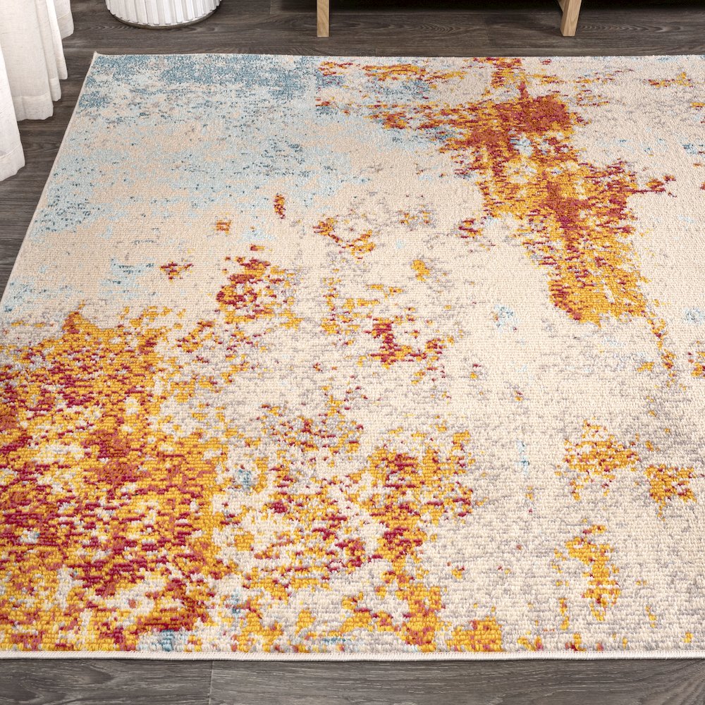 Sunset Modern Abstract Area Rug. Picture 3