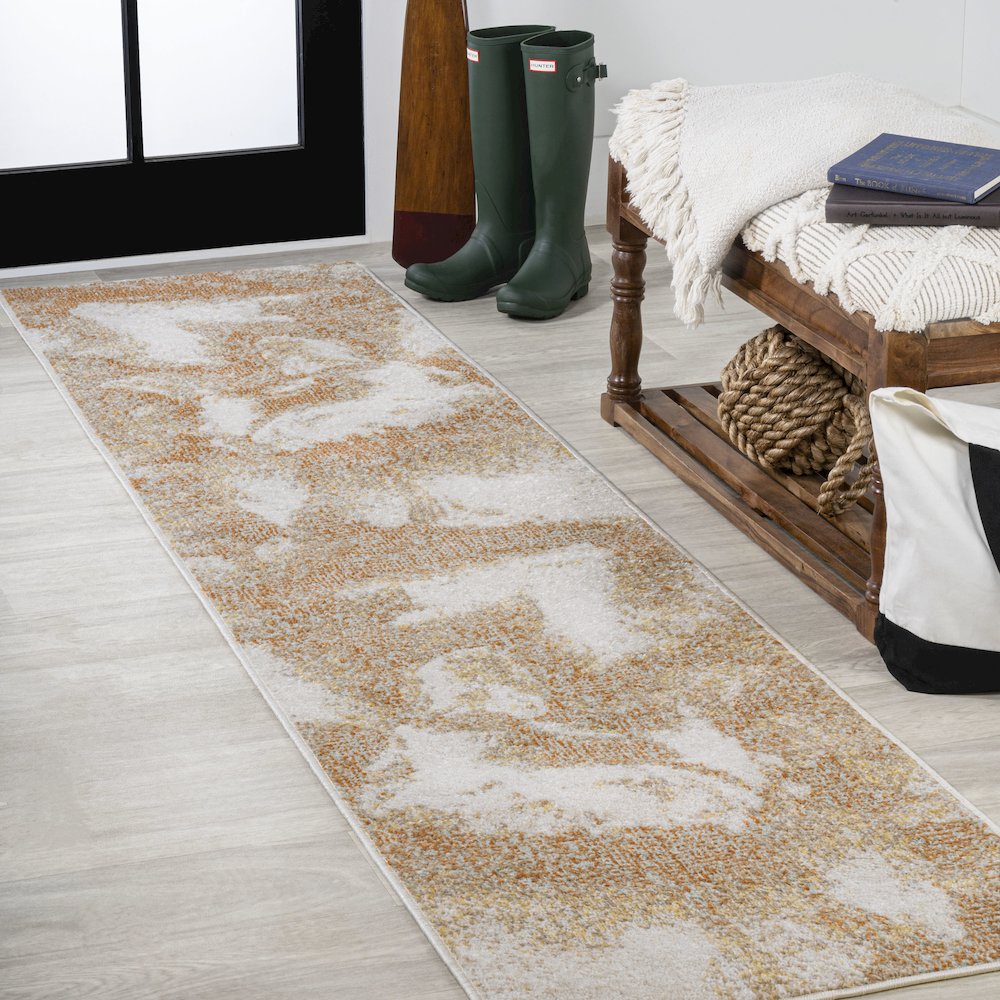 Petalo Abstract Two Tone Modern Area Rug. Picture 2