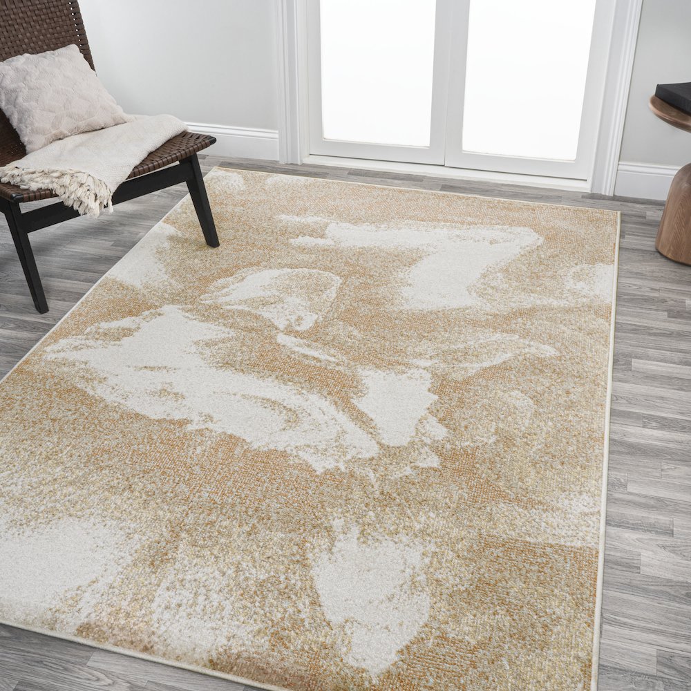 Petalo Abstract Two Tone Modern Area Rug. Picture 2