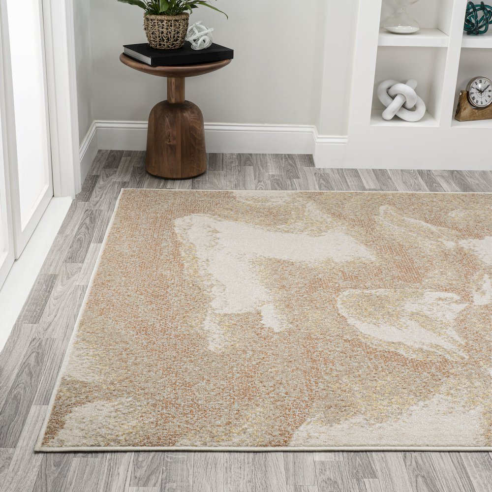 Petalo Abstract Two Tone Modern Area Rug. Picture 3