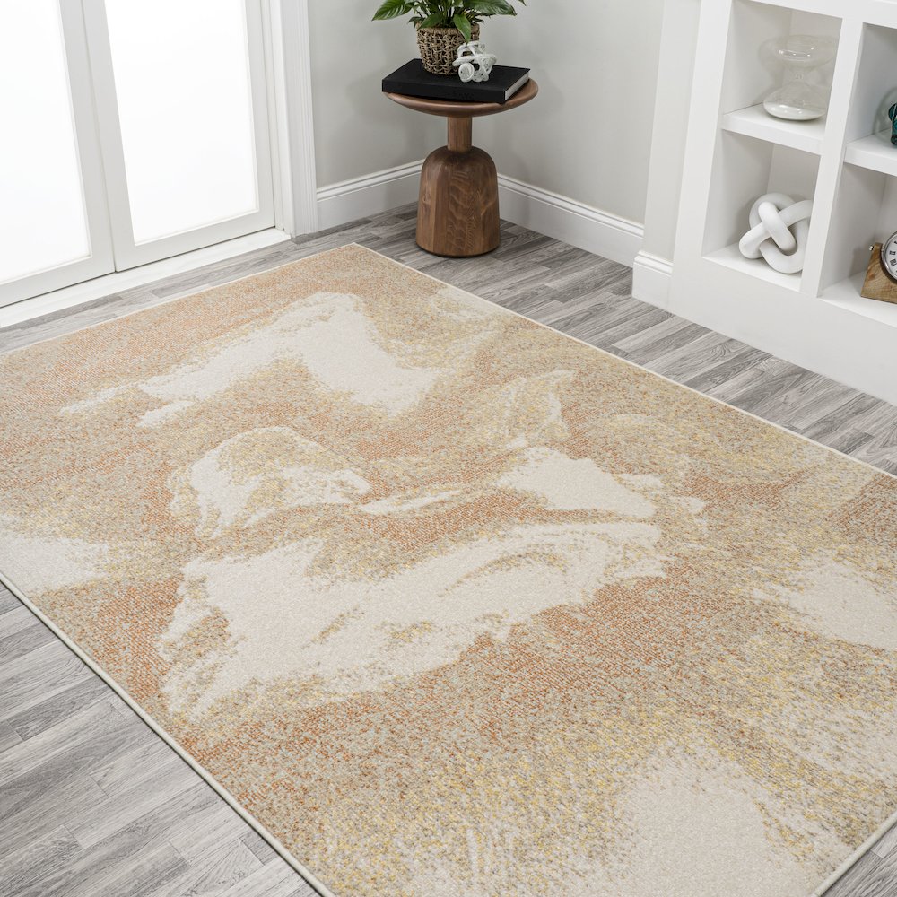Petalo Abstract Two Tone Modern Area Rug. Picture 4