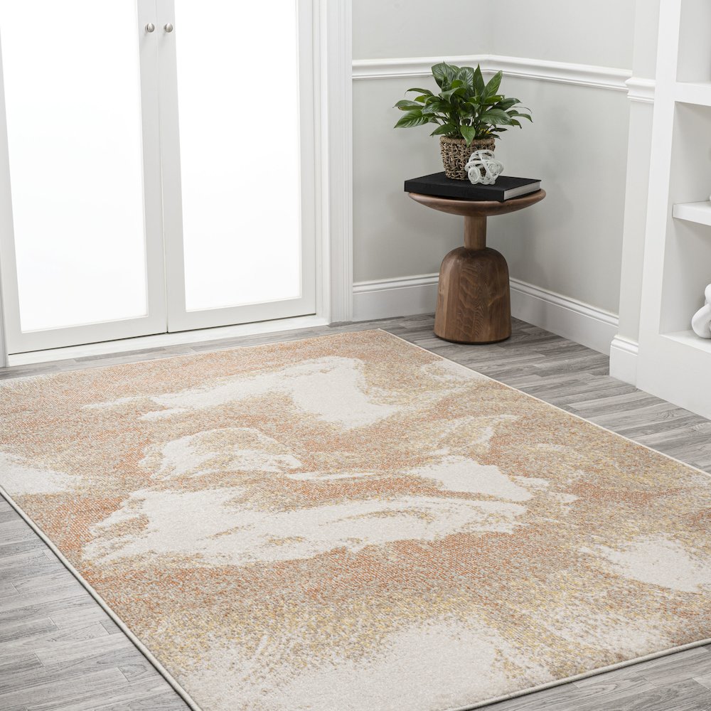 Petalo Abstract Two Tone Modern Area Rug. Picture 5