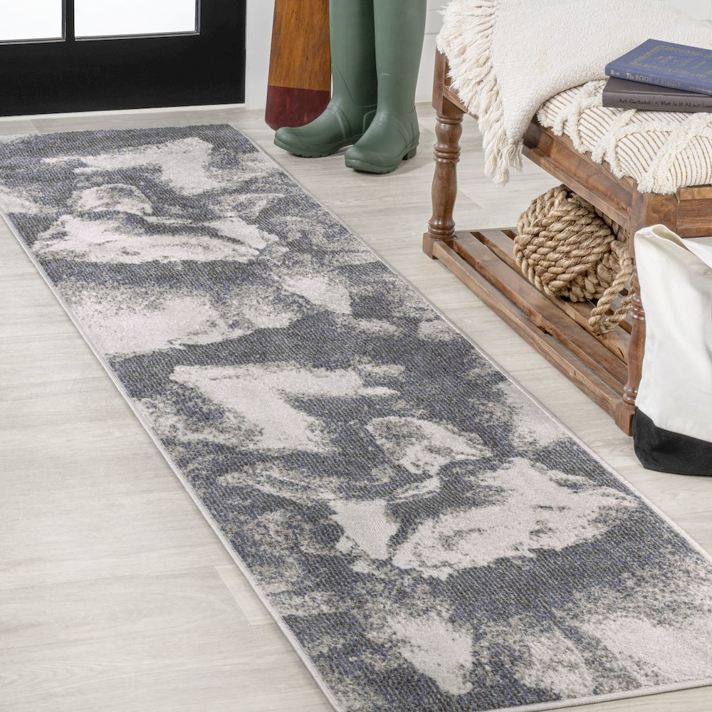 Petalo Abstract Two Tone Modern Area Rug. Picture 2