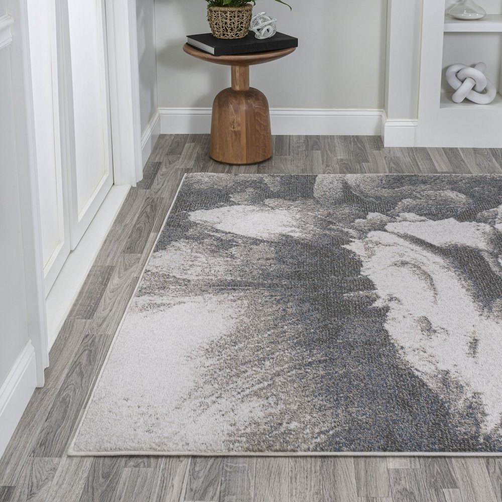 Petalo Abstract Two Tone Modern Area Rug. Picture 3