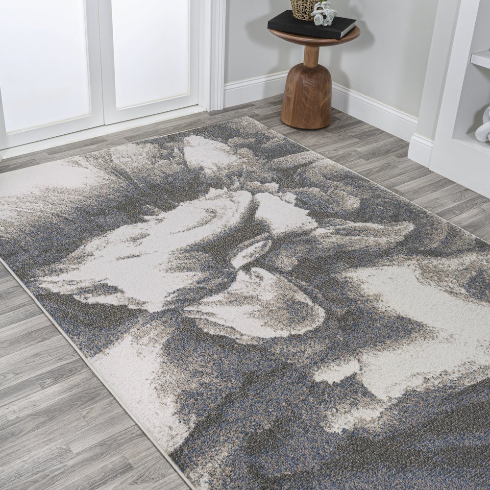 Petalo Abstract Two Tone Modern Area Rug. Picture 4