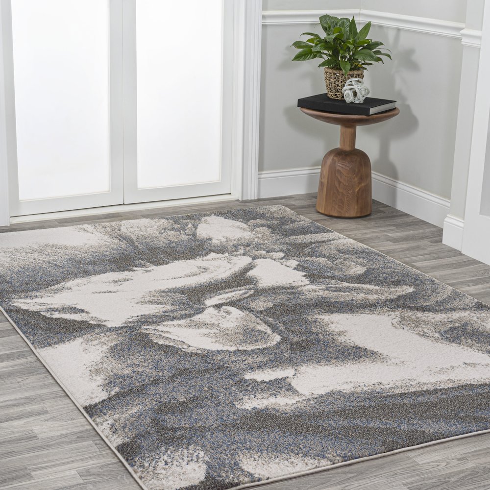 Petalo Abstract Two Tone Modern Area Rug. Picture 5