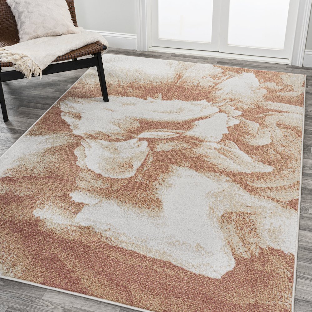 Petalo Abstract Two Tone Modern Area Rug. Picture 2
